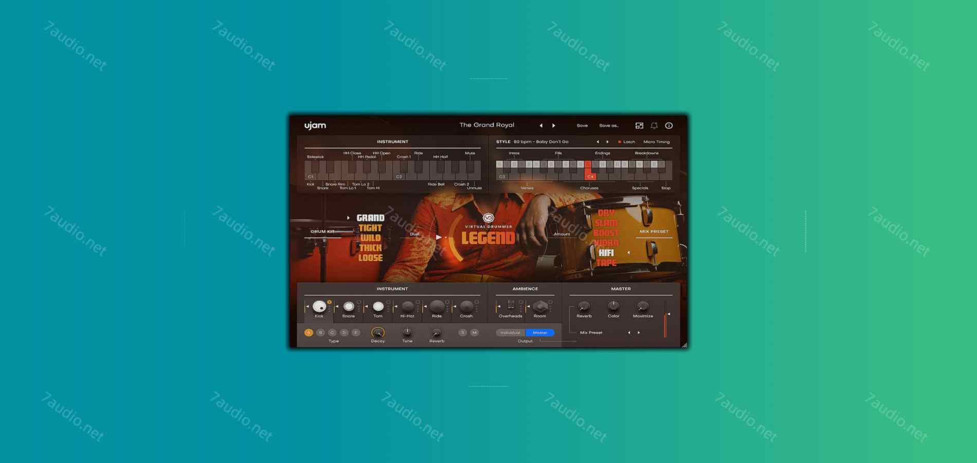 70年代虚拟鼓手音源 UJAM Virtual Drummer Legend v2.5.0 WIN&MAC-7audio