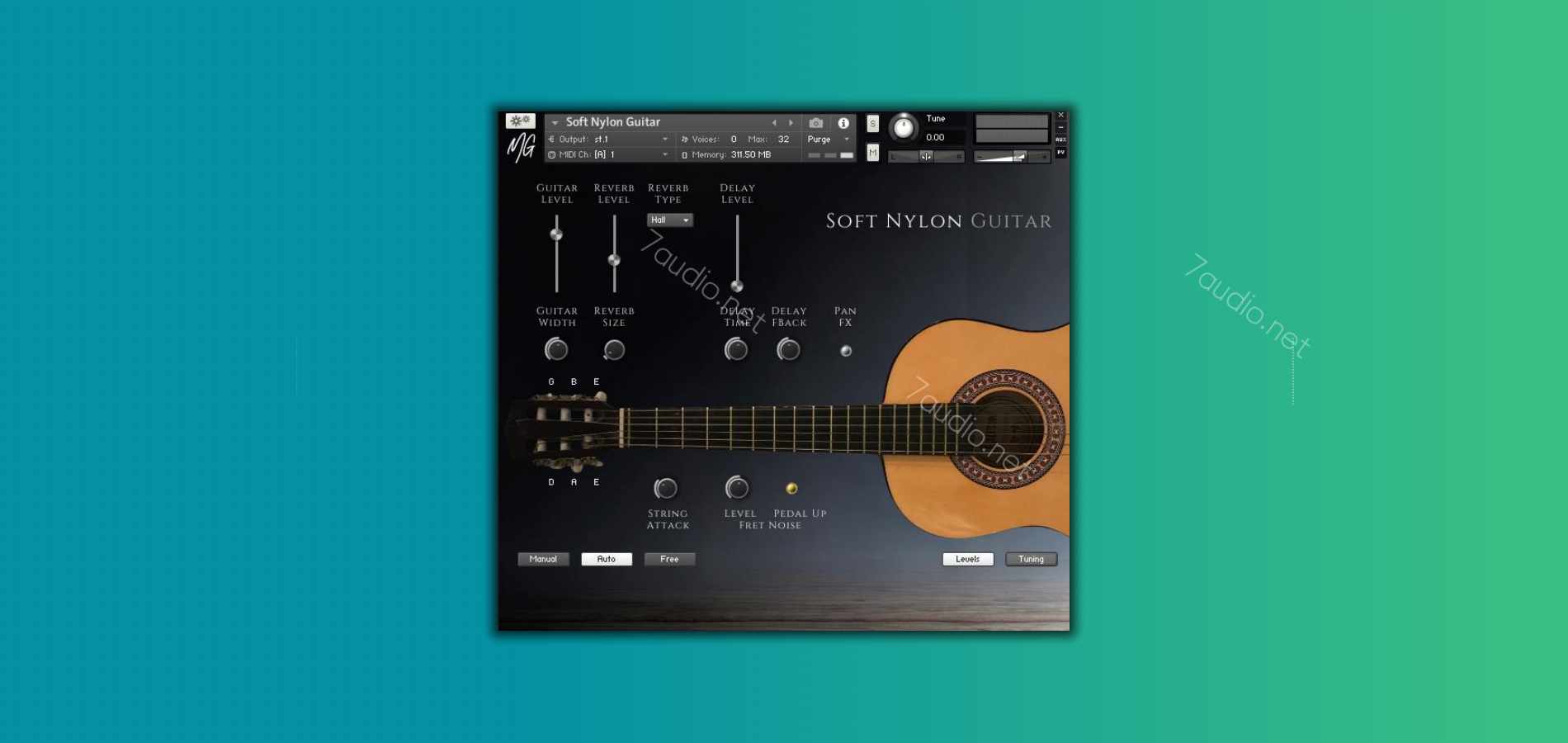 尼龙弦吉他音源 MG Soft Nylon Guitar KONTAKT-7audio