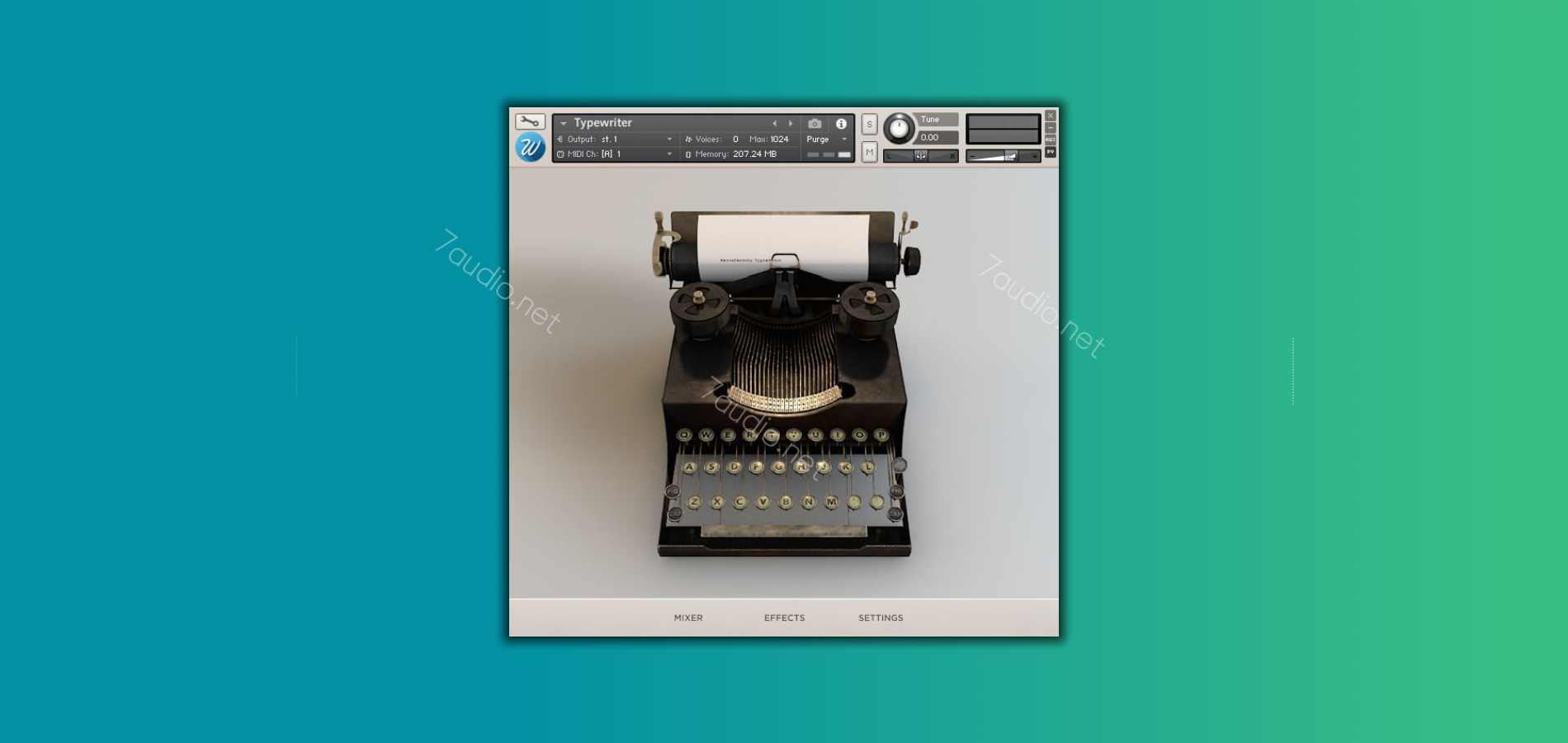 打字机音源 Wavesfactory Typewriter Kontakt-7audio