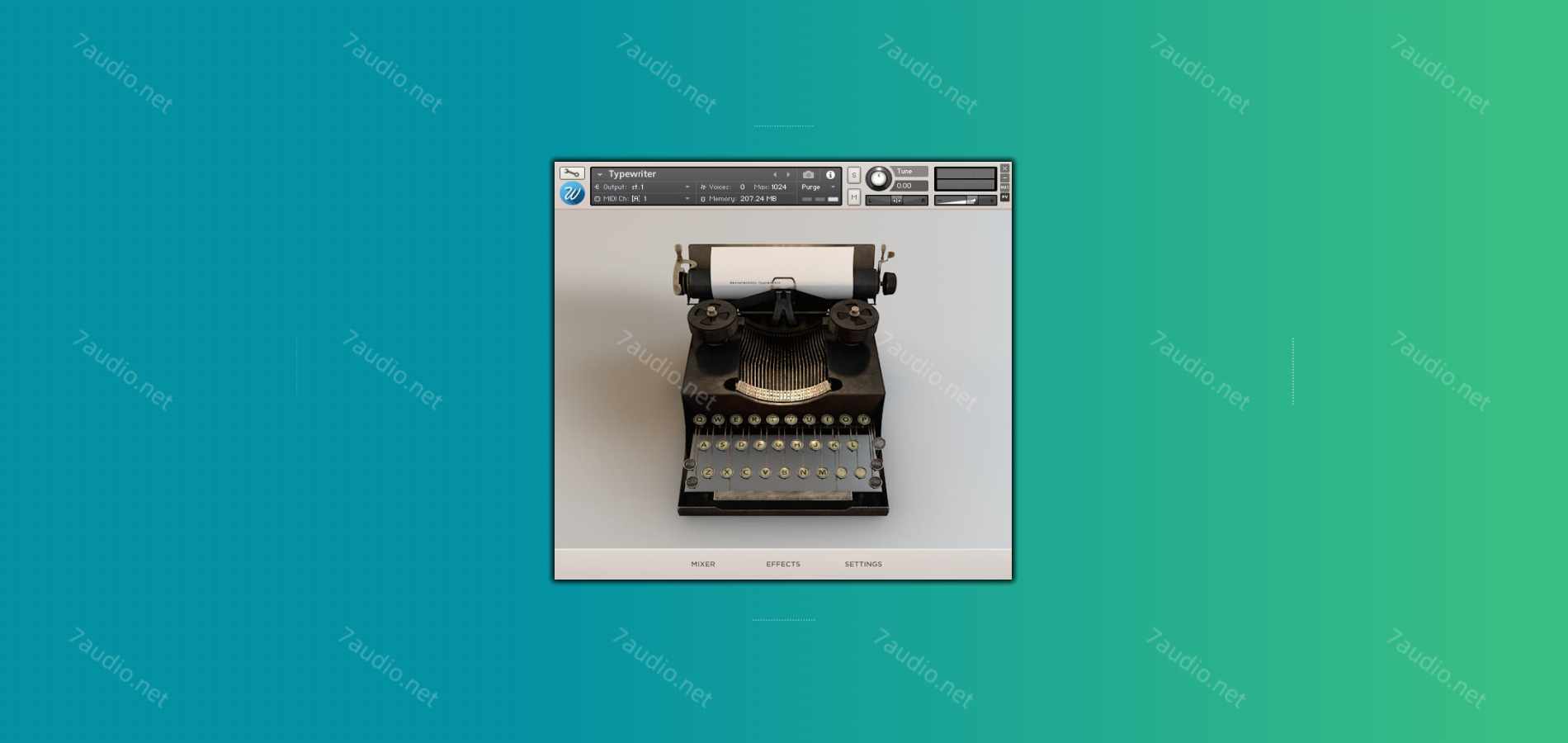 打字机音源 Wavesfactory Typewriter Kontakt-7audio
