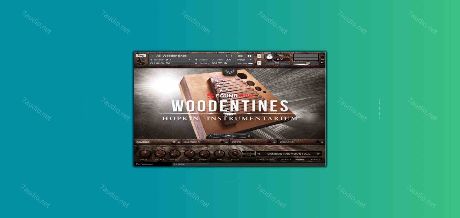 木质拨奏乐器 Soundiron Hopkin Instrumentarium Woodentines Kontakt-7audio