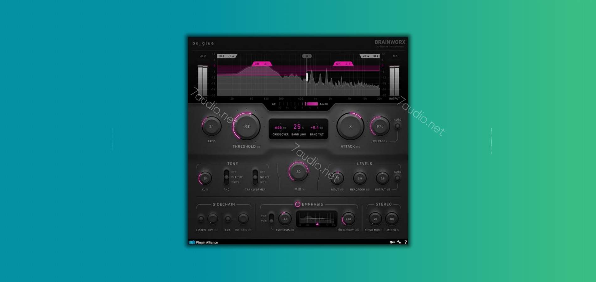 模拟黏合压缩器 Plugin Alliance Brainworx Bx_glue v1.0.1 WIN&MAC-7audio