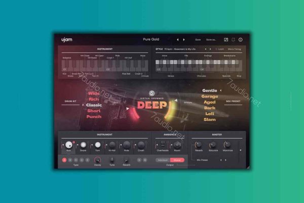 灵魂朋克鼓音源 uJAM Virtual Drummer DEEP v2.4.1 Fixed WIN&MAC-7audio