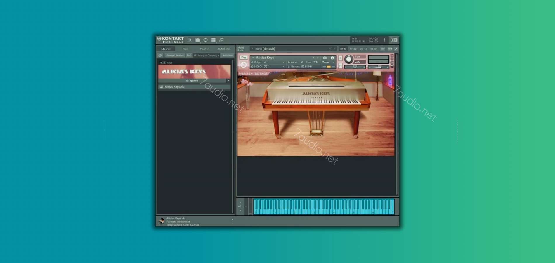 爱丽丝钢琴音源 Alicia’s Keys Kontakt-7audio