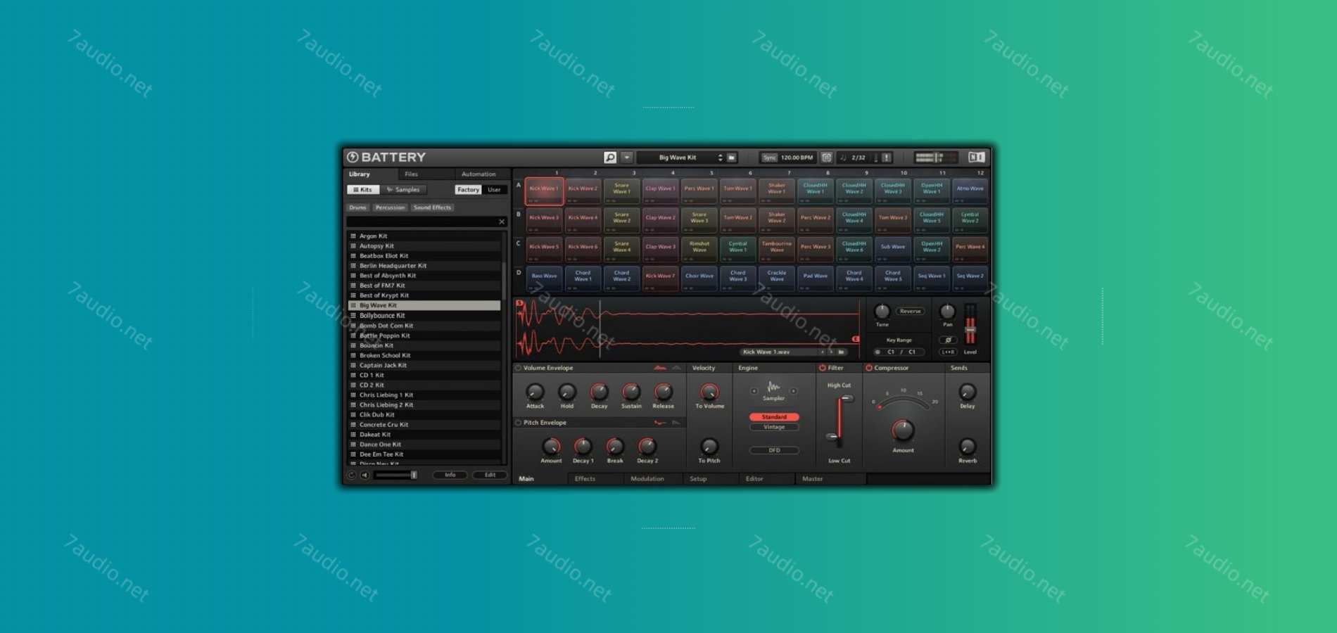 电池鼓采样器音源 NI Battery 4.3.0/4.2.0 WIN&MAC-7audio