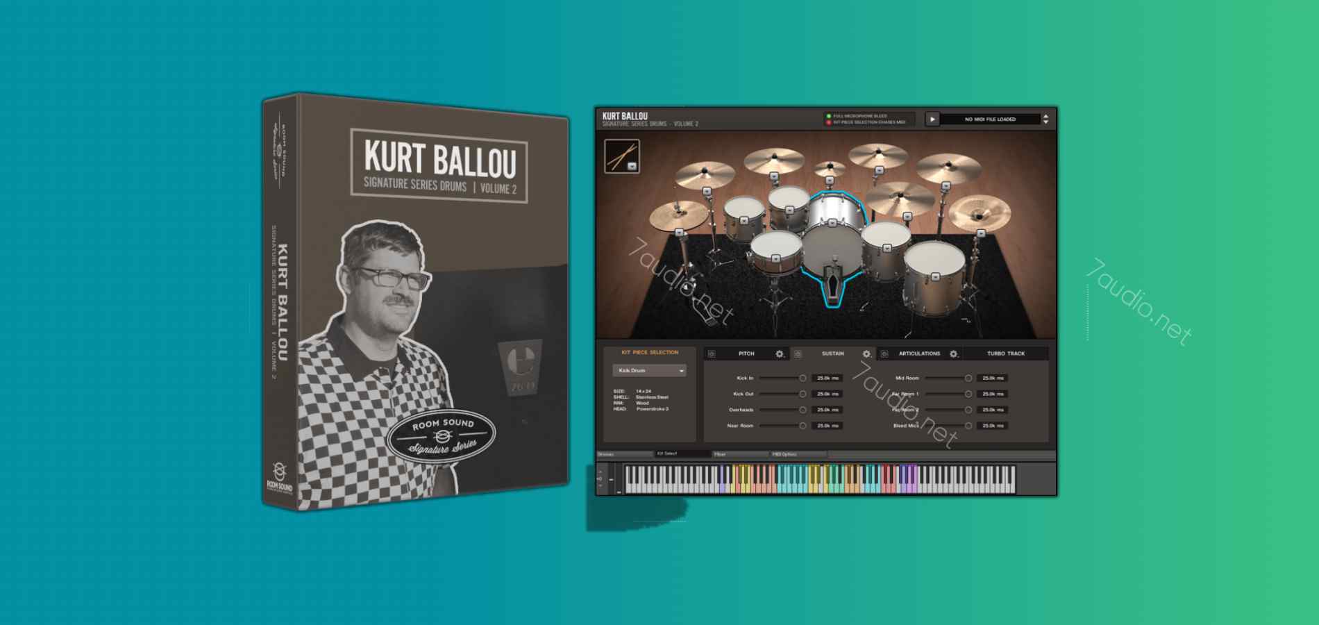 科特巴卢鼓音源 Kurt Ballou Signature Series Drums Kontakt-7audio