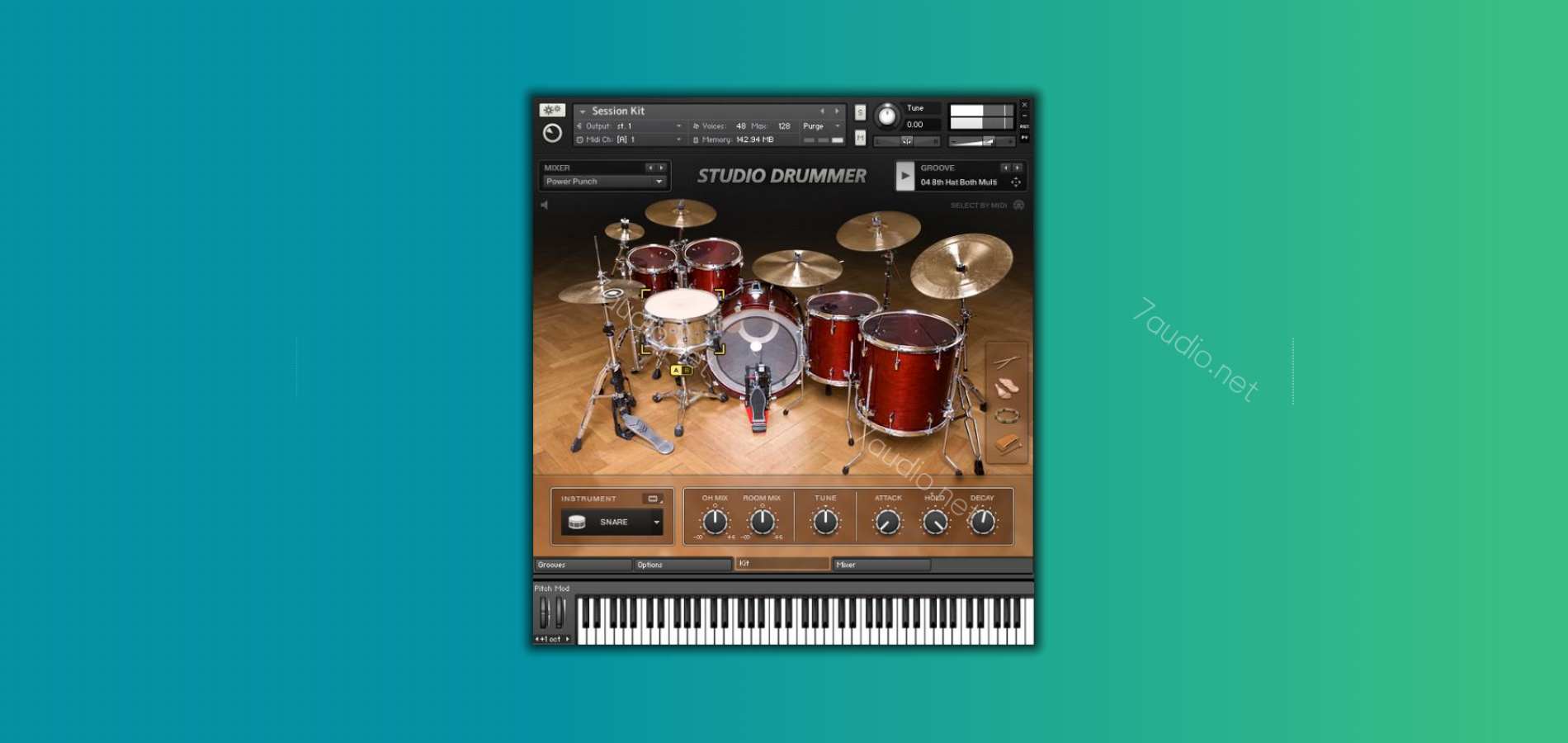 经典架子鼓音源 Studio Drummer 1.4.0 Kontakt-7audio