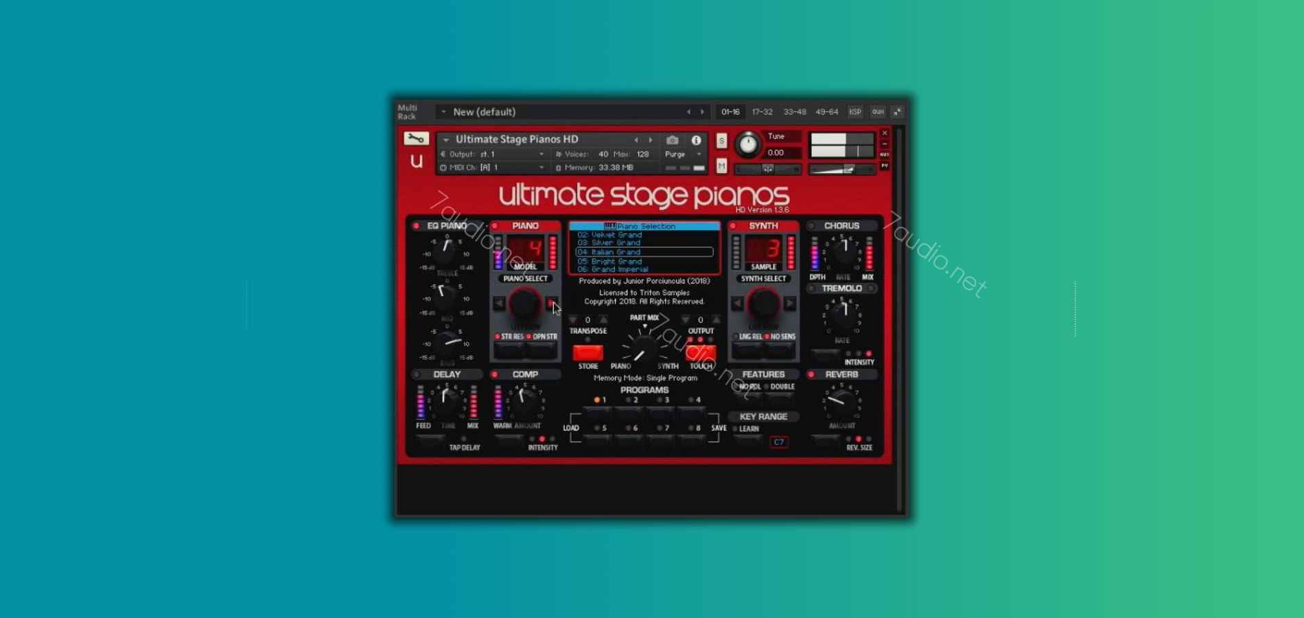 诺德舞台电钢琴音源 Nord Stage 3 Ultimate Stage Pianos Kontakt-7audio