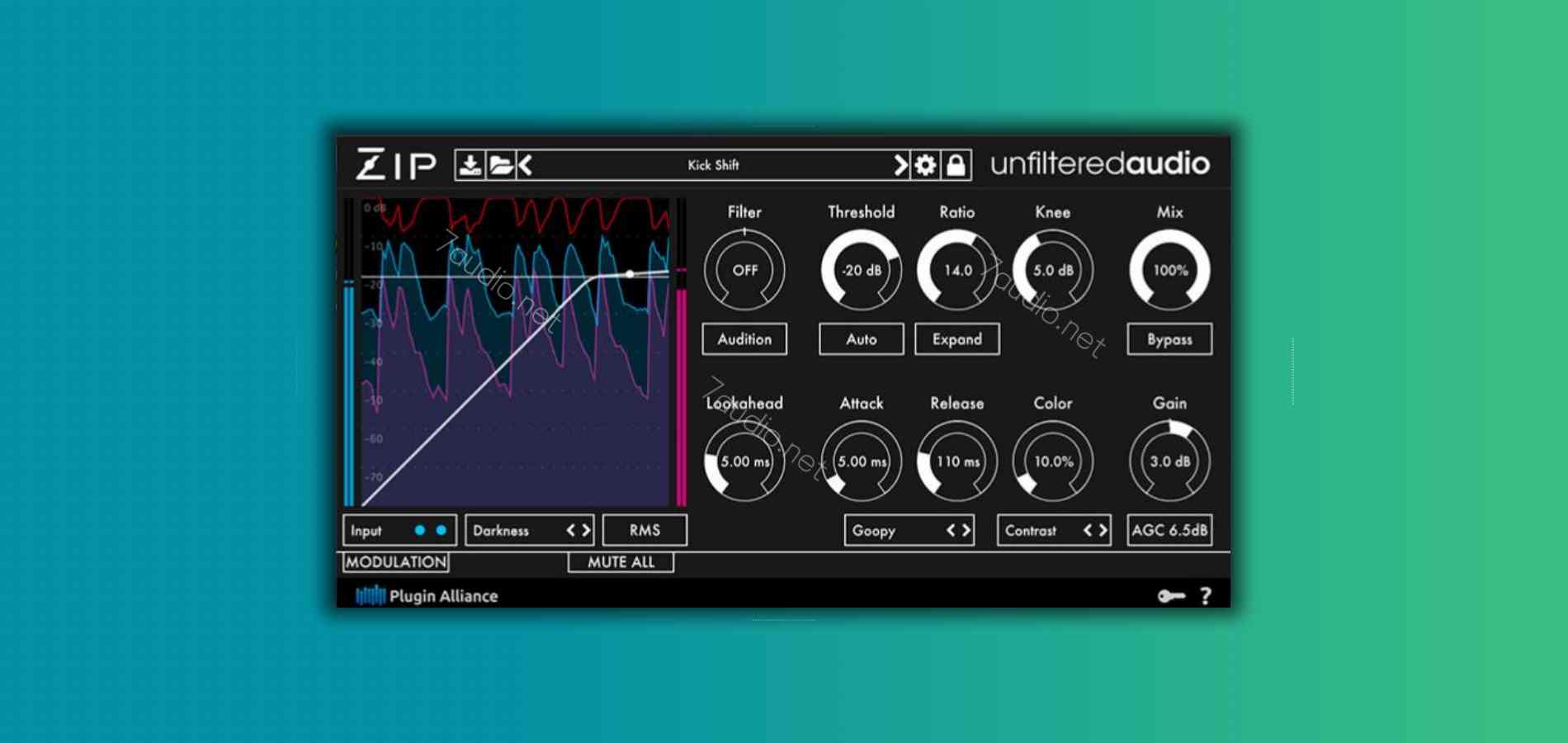 压缩效果器 Unfiltered Audio Zip v1.4.2 TC WIN-7audio