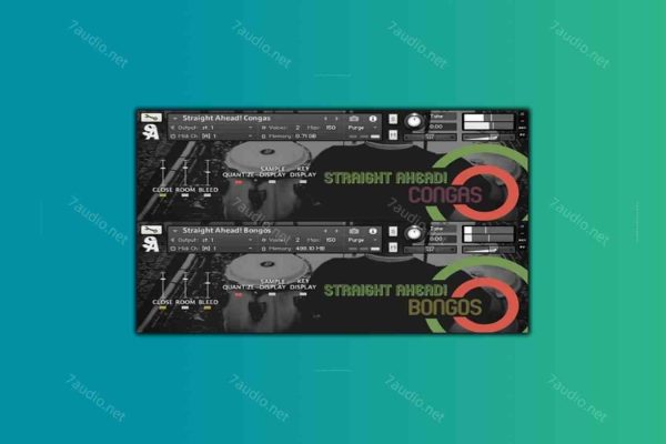 邦戈鼓/康加鼓音源 Straight Ahead Samples SA! Bongos & Congas Kontakt-7audio