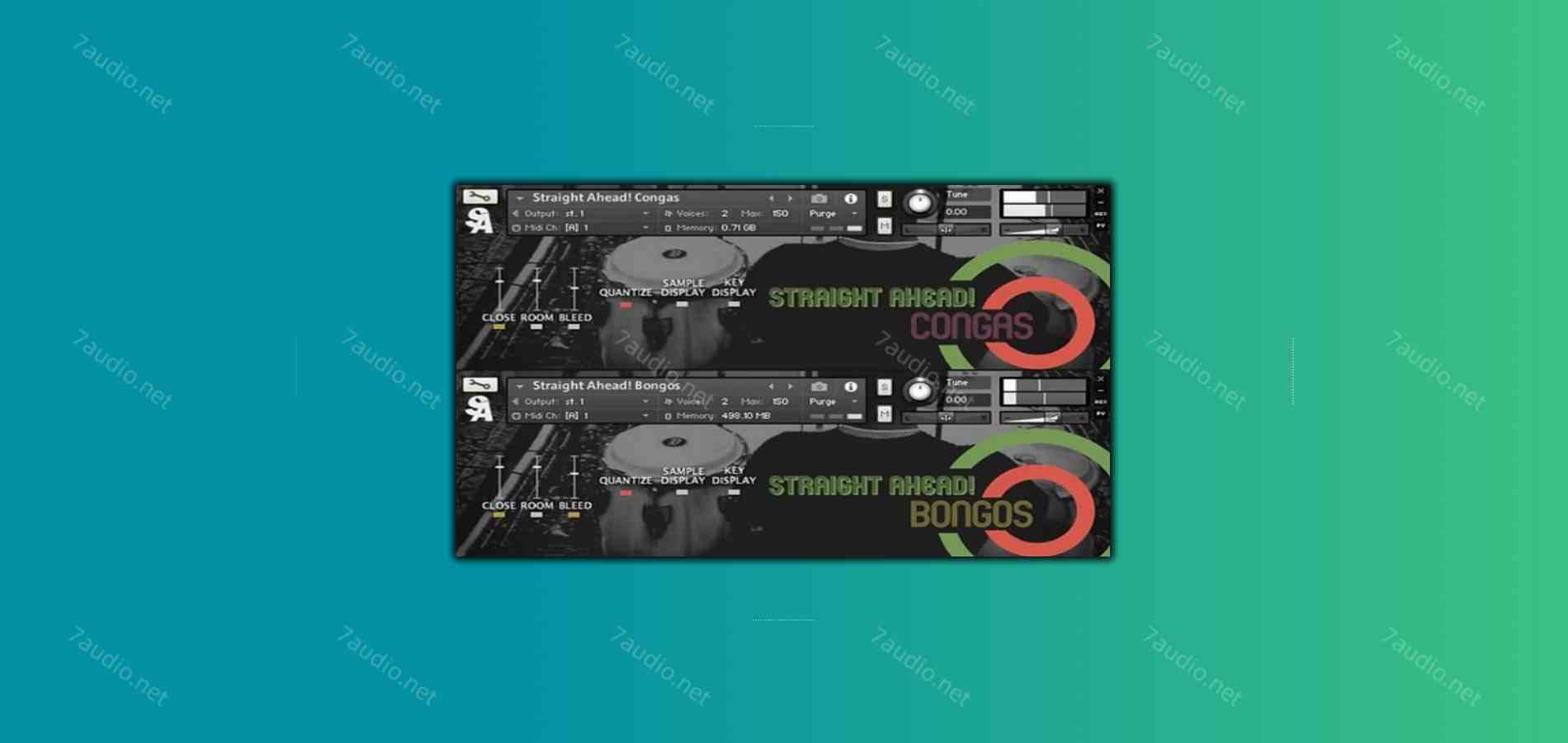 邦戈鼓/康加鼓音源 Straight Ahead Samples SA! Bongos & Congas Kontakt-7audio