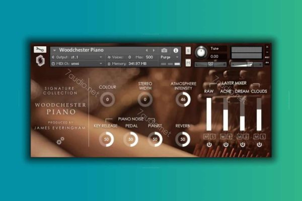 毛毡钢琴音源 Fracture Sounds Woodchester Piano v1.1.0 Kontakt-7audio