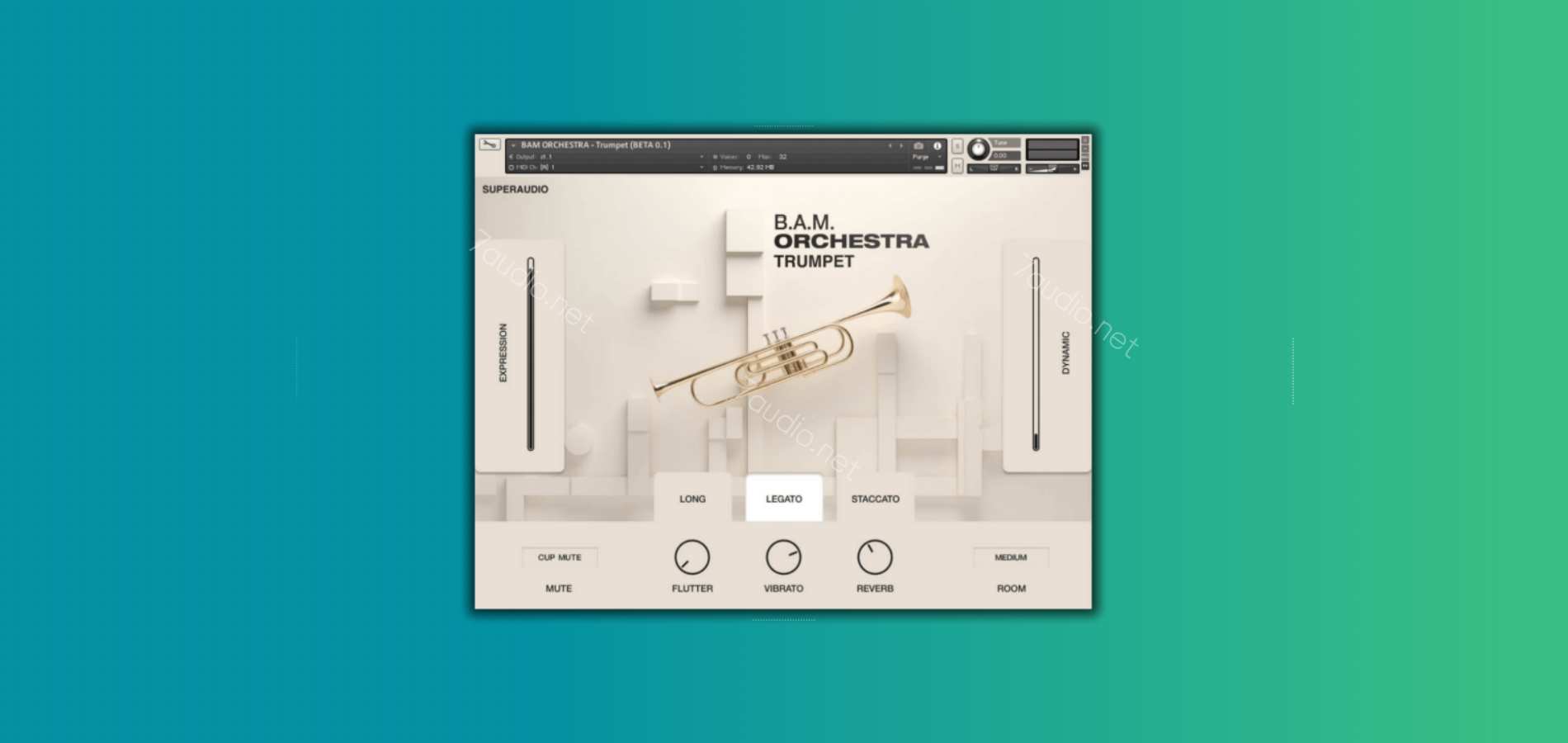 物理建模小号音源 SuperAudio B.A.M Orchestra Trumpet Kontakt-7audio