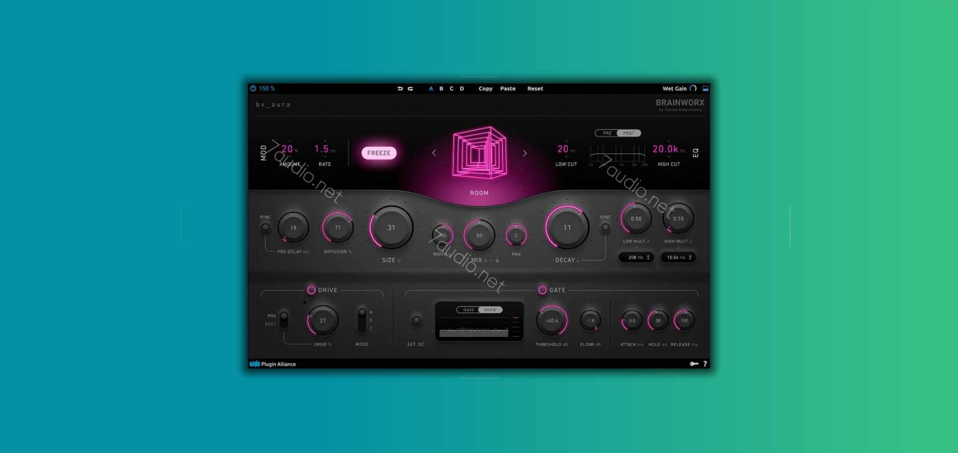 算法混响插件 Plugin Alliance Brainworx bx_aura v1.0.0 WIN&MAC-7audio