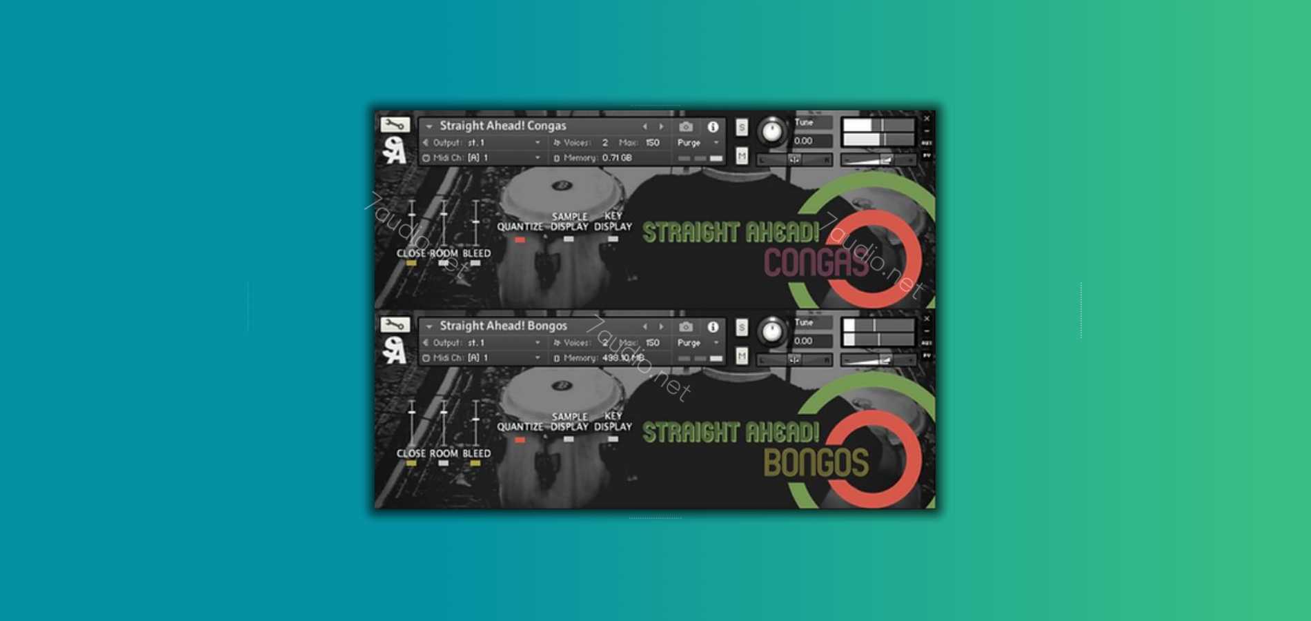 邦戈鼓/康加鼓音源 Straight Ahead Samples SA! Bongos & Congas Kontakt-7audio