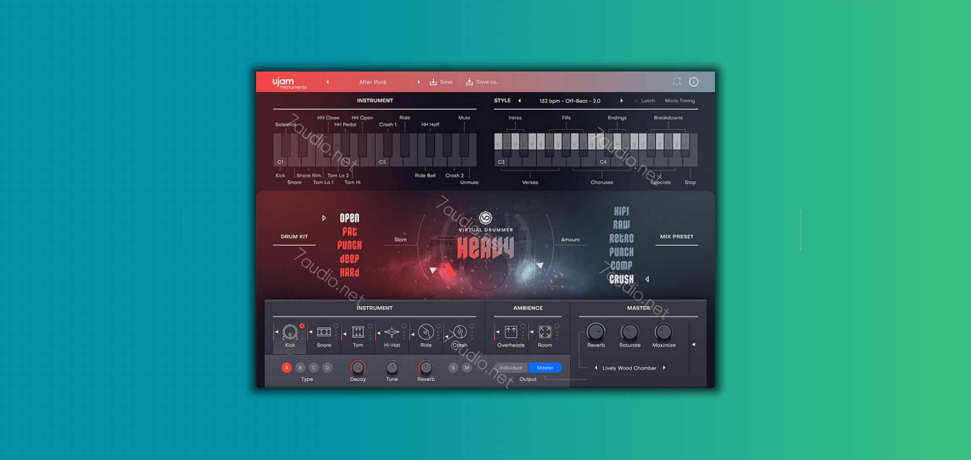 重型摇滚鼓音源 UJAM Virtual Drummer Heavy v2.4.1 WIN&MAC-7audio