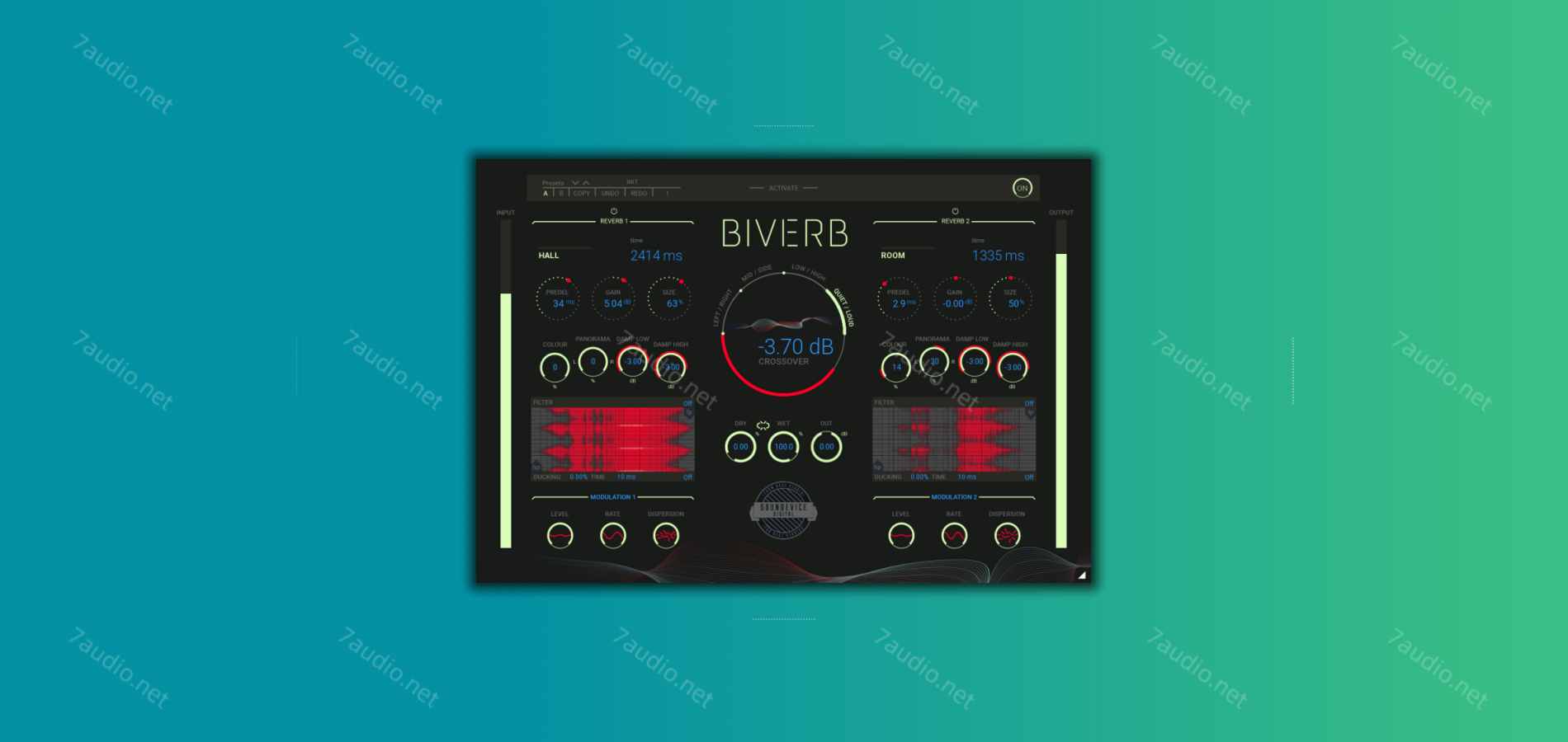 双单元混响插件 Soundevice Digital Biverb v1.0 BUBBiX WIN-7audio