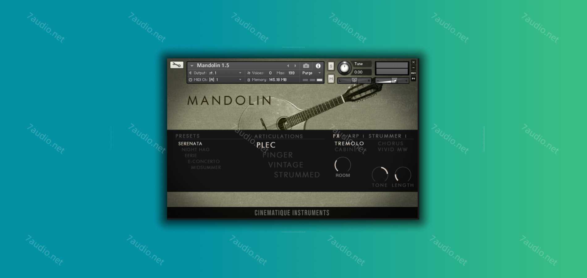 曼陀林音源 Cinematique Instruments Mandolin v1.5 Kontakt-7audio