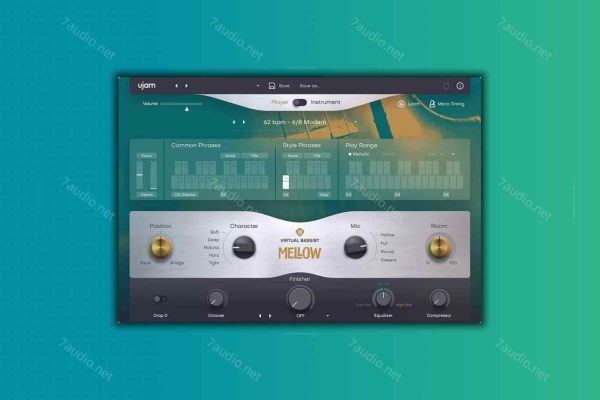爵士原声贝斯音源插件 UJAM Virtual Bassist MELLOW v2.3.0 WIN-7audio