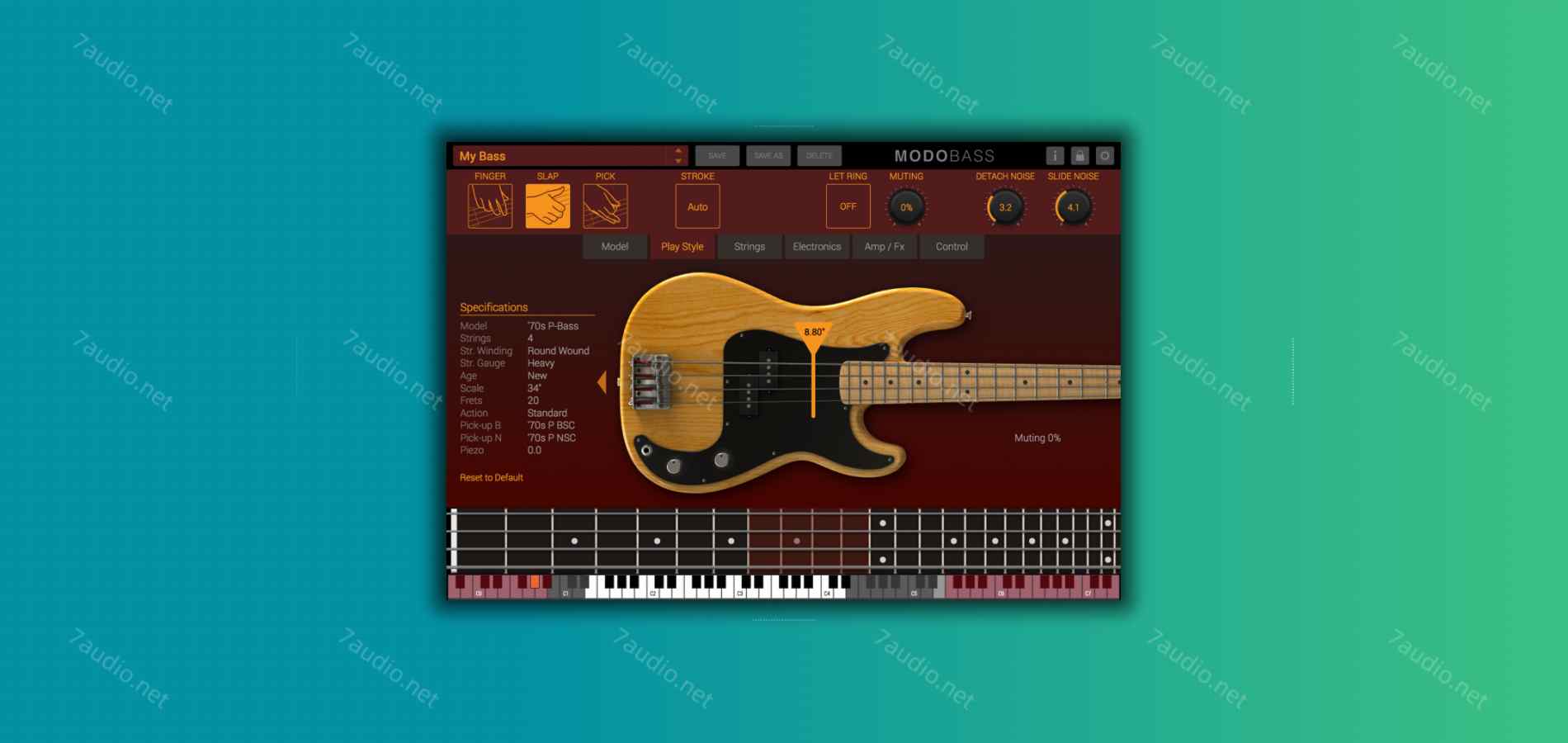 物理建模贝斯音源 IK Multimedia MODO BASS 2 v2.0.3/1.5.2 WIN&MAC-7audio