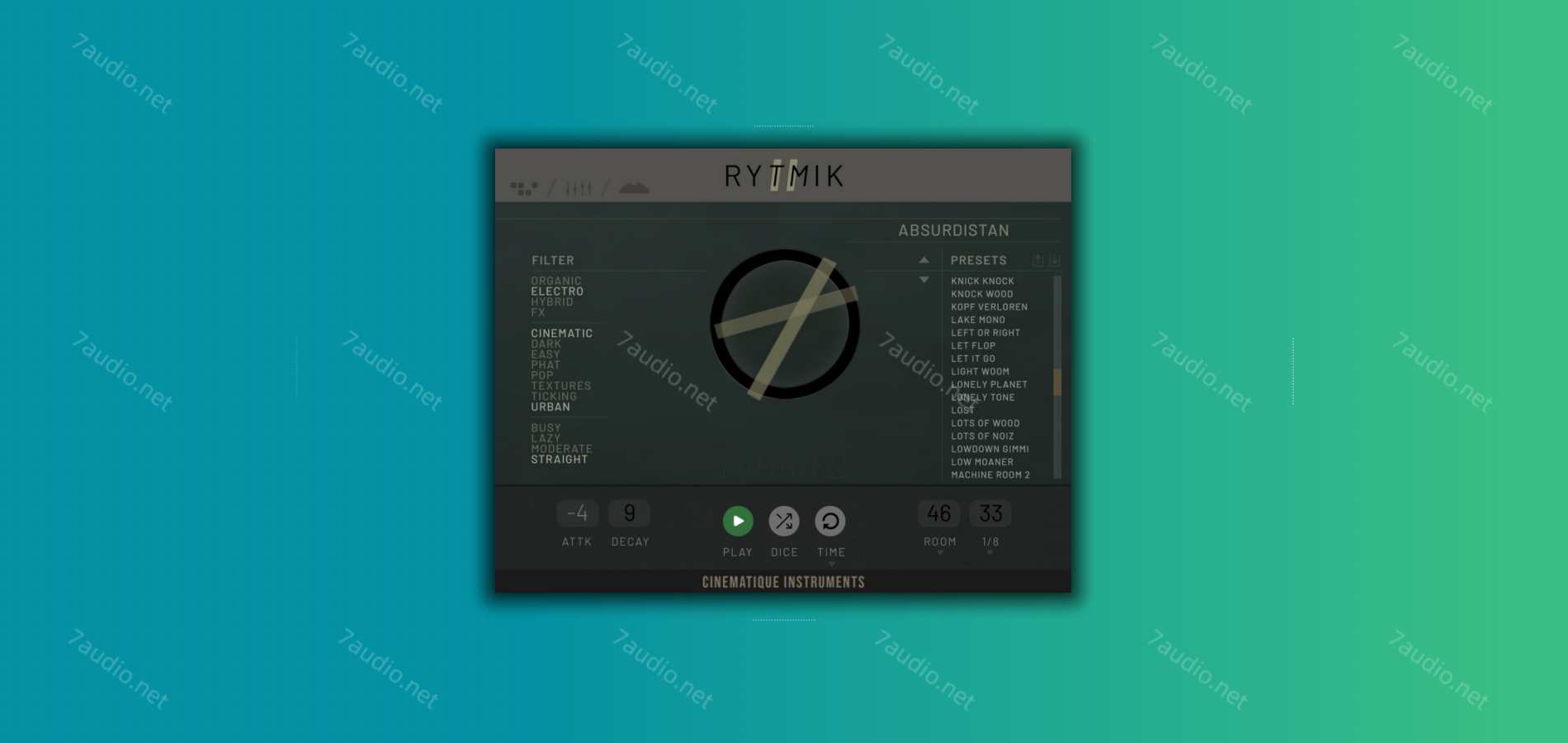 电子嘻哈节奏音源 Cinematique Instruments Rytmik 2 Kontakt-7audio