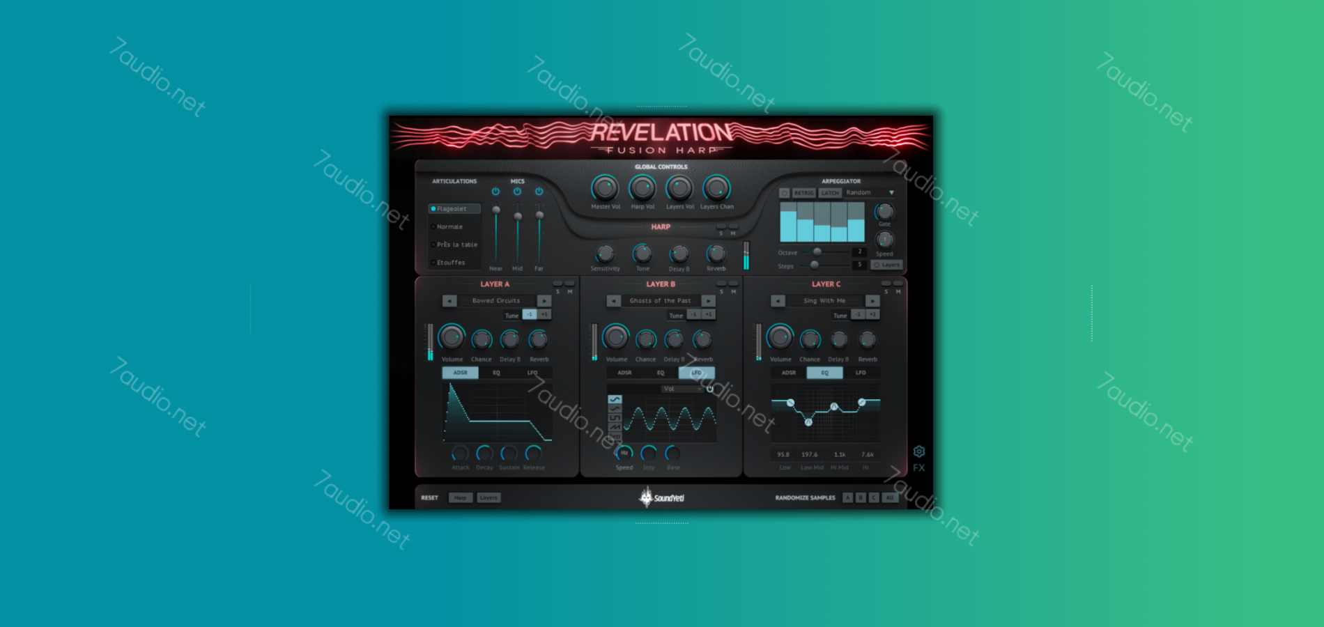 竖琴音源 Sound Yeti Revelation Fusion Harp Kontakt-7audio