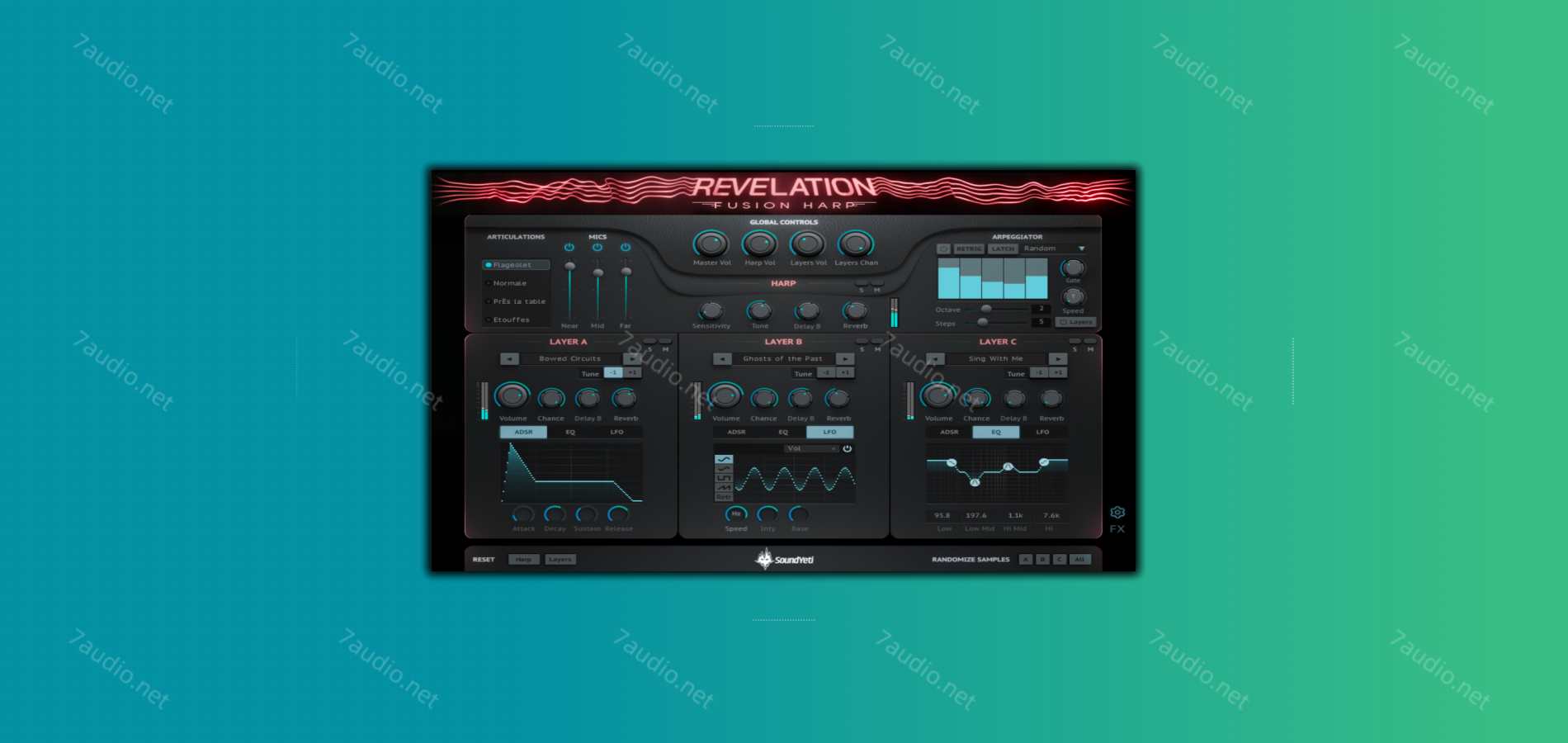 竖琴音源 Sound Yeti Revelation Fusion Harp Kontakt-7audio