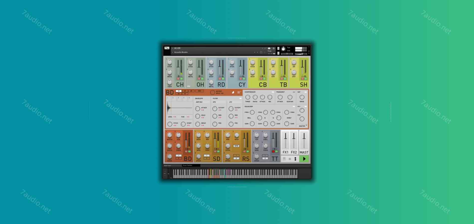 老式鼓机采样音源 SonicCouture AC-DR Acoustic Drum Machine v1.5 Kontakt-7audio