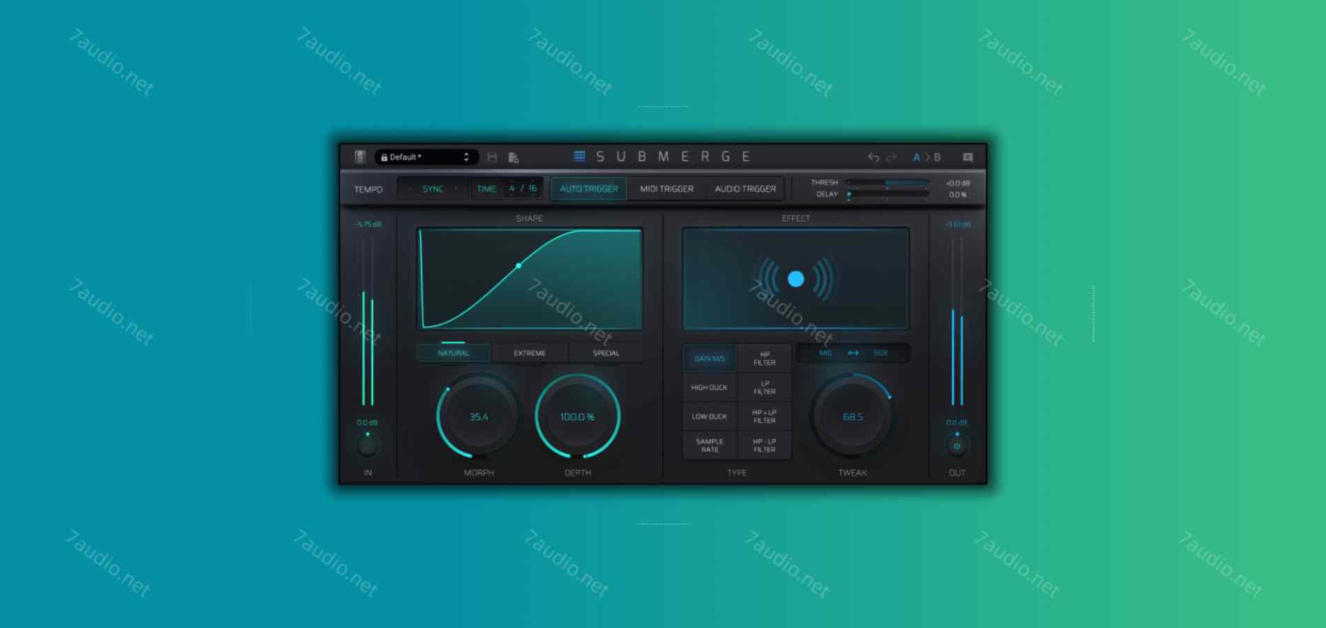 自动侧链效果插件 Slate Digital Submerge v1.0.1 R2R WIN-7audio