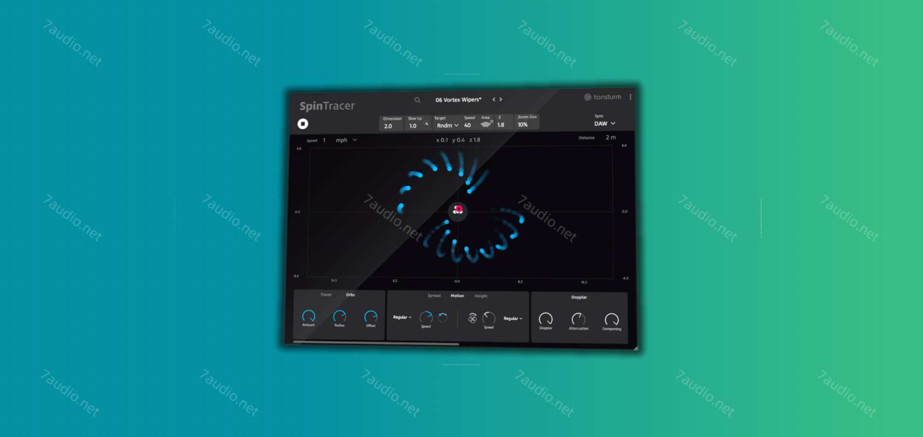 3D空间音频特效插件 TONSTURM SpinTracer v1.2.0 R2R WIN-7audio