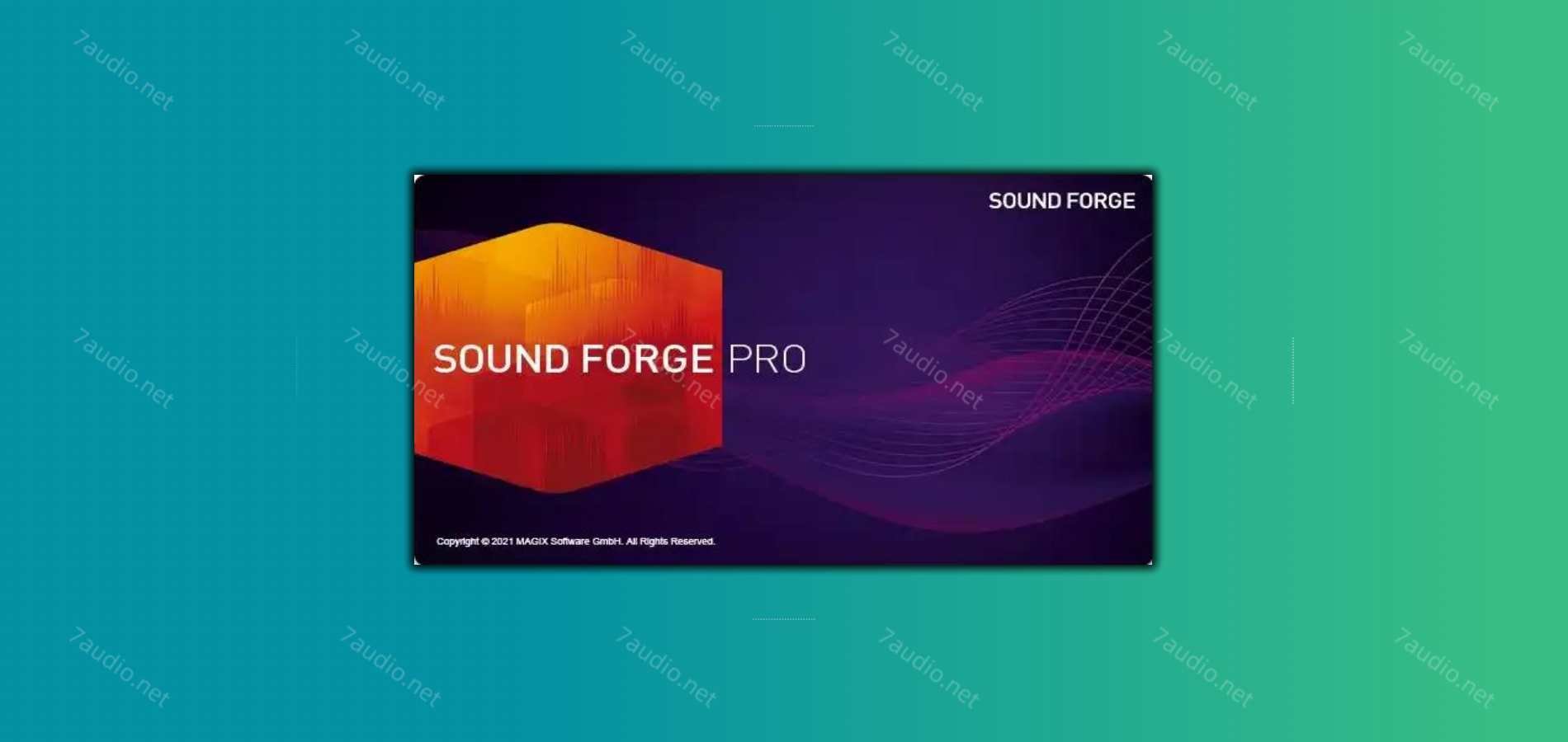 专业音频编辑软件 MAGIX SOUND FORGE Pro 18 Suite v18.0.0.21 R2R WIN-7audio