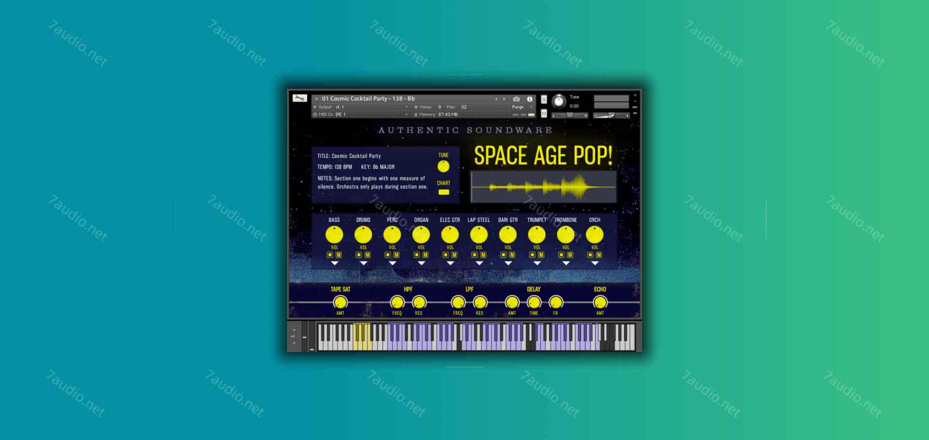 空间氛围综合音源 Authentic Soundware Space Age Pop Kontakt-7audio