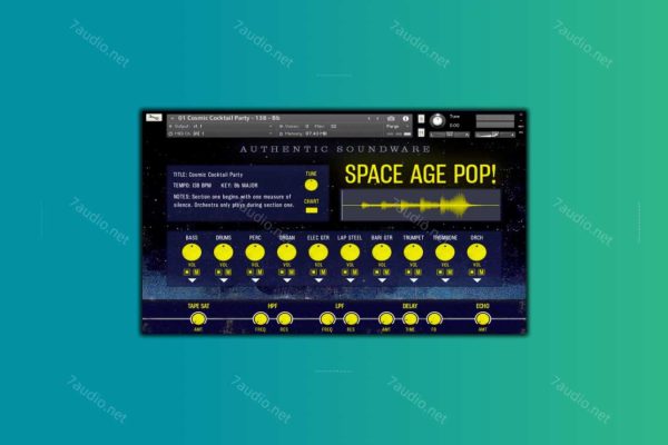 空间氛围综合音源 Authentic Soundware Space Age Pop Kontakt-7audio