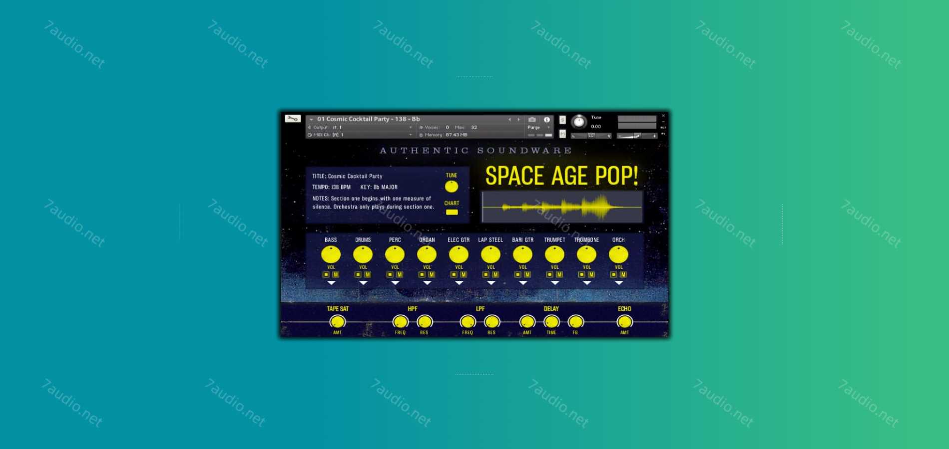 空间氛围综合音源 Authentic Soundware Space Age Pop Kontakt-7audio