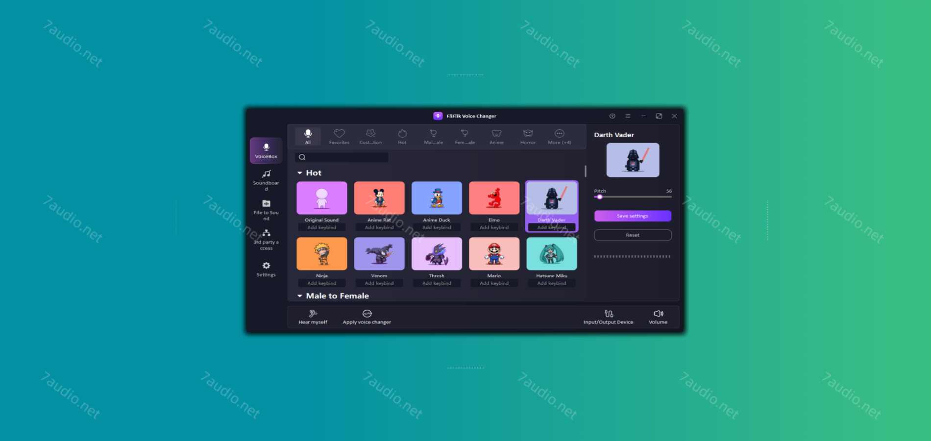 变声器软件 FliFlik Voice Changer 4.2.4 WIN-7audio