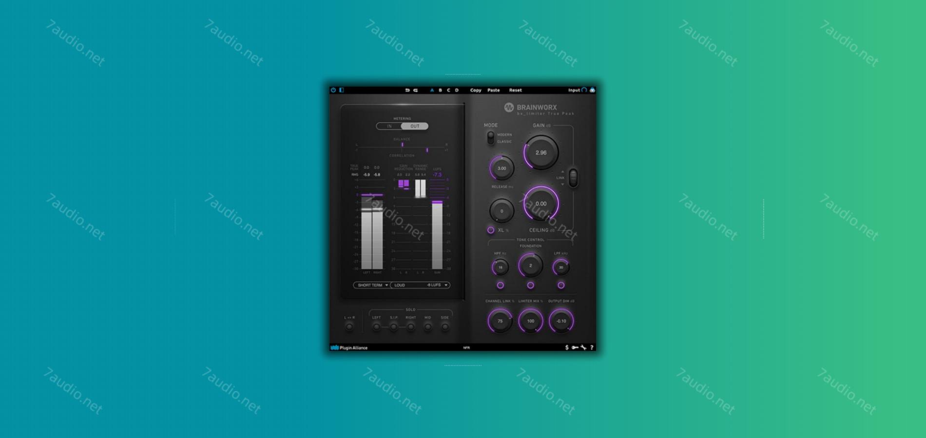 峰值限制器 Plugin Alliance Brainworx bx_limiter True Peak v1.2.1 MacOS-7audio