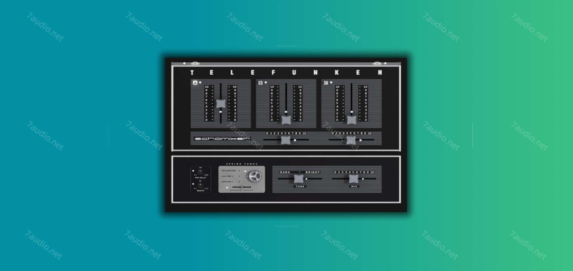 弹簧混响回声插件 Audiopunks AP Telefunken Echomixer v1.2.0 MOCHA WIN-7audio