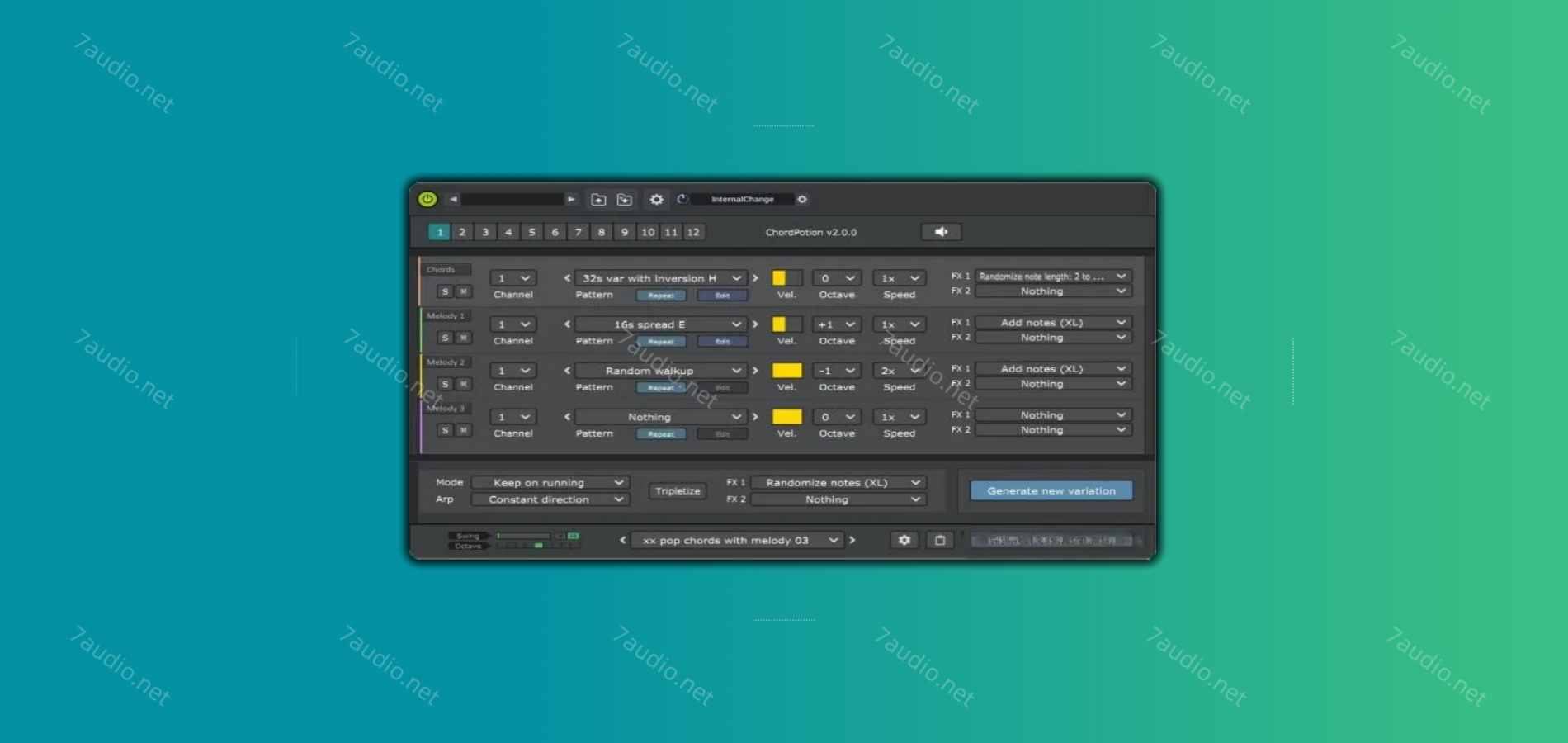 智能MIDI和弦插件 FeelYourSound Chord Potion v2.4.0 R2R WIN&MAC-7audio