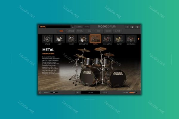 物理建模架子鼓音源 IK Multimedia MODO DRUM 1.1.3 WIN&MAC-7audio