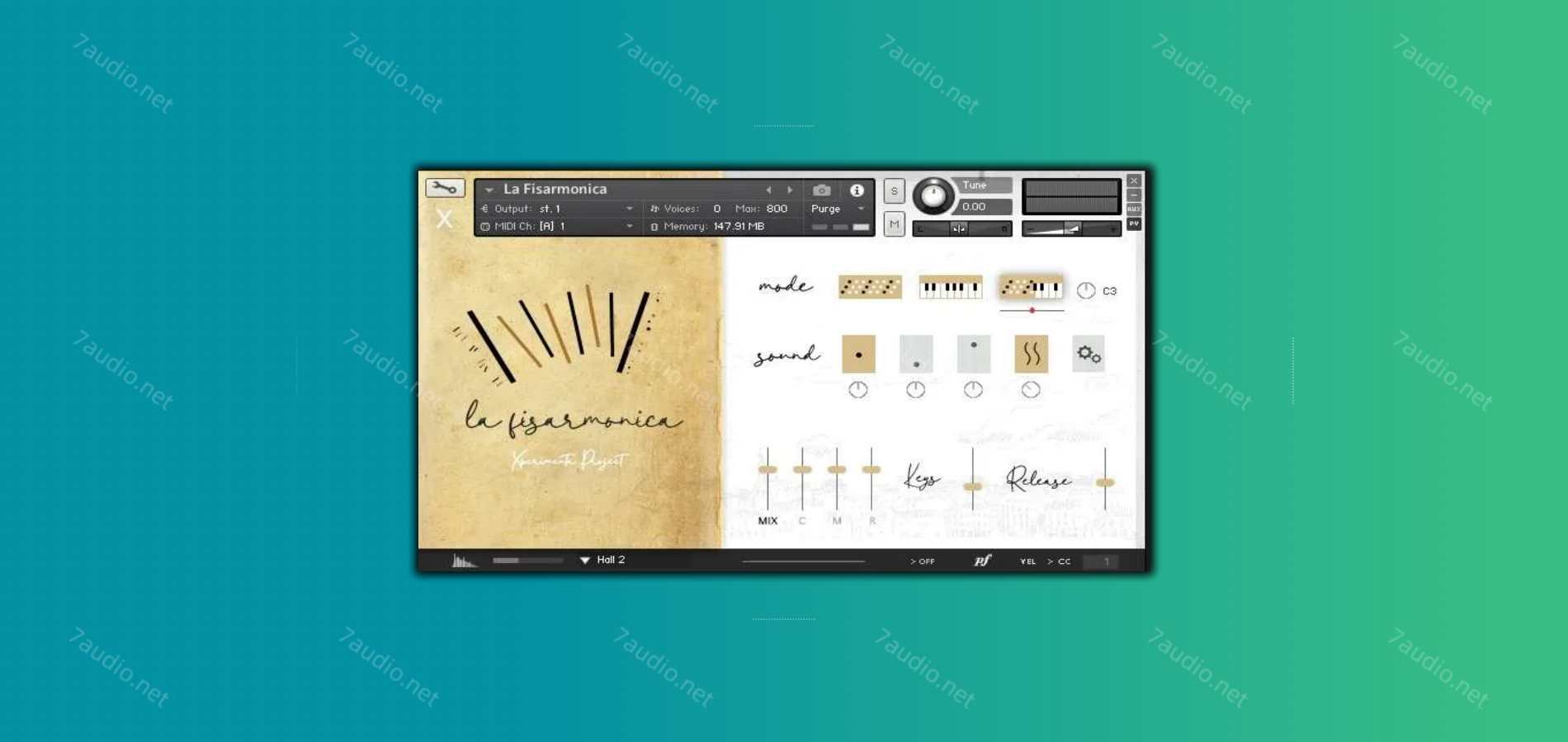 意大利手工手风琴音源 XPERIMENTA Audio La Fisarmonica KONTAKT-7audio