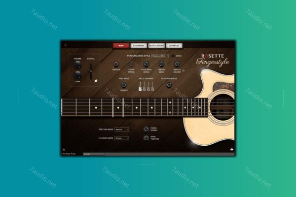 泰勒414ce木吉他音源 Impact Soundworks Rosette Fingerstyle Kontakt-7audio