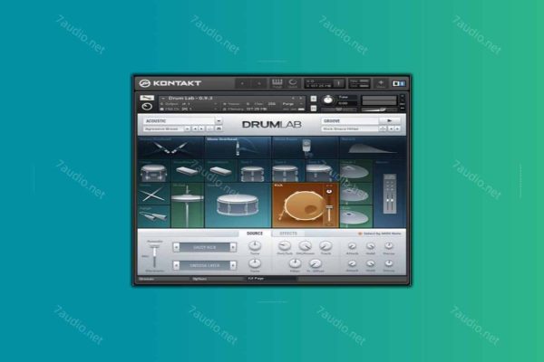 电子融合架子鼓音源 NI Drumlab v1.2.1 Kontakt-7audio