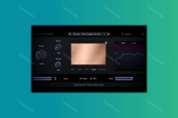 弹簧混响插件 Dynamic Plate Reverb v3.1.9 WIN-7audio