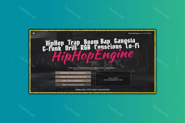 说唱MIDI旋律生成插件 FeelYourSound HipHopEngine Pro v1.0.0 R2R WIN&MAC-7audio
