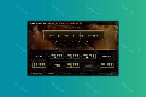 节奏鼓点Loops音源 Heavyocity Damage Rock Grooves 2 Kontakt-7audio