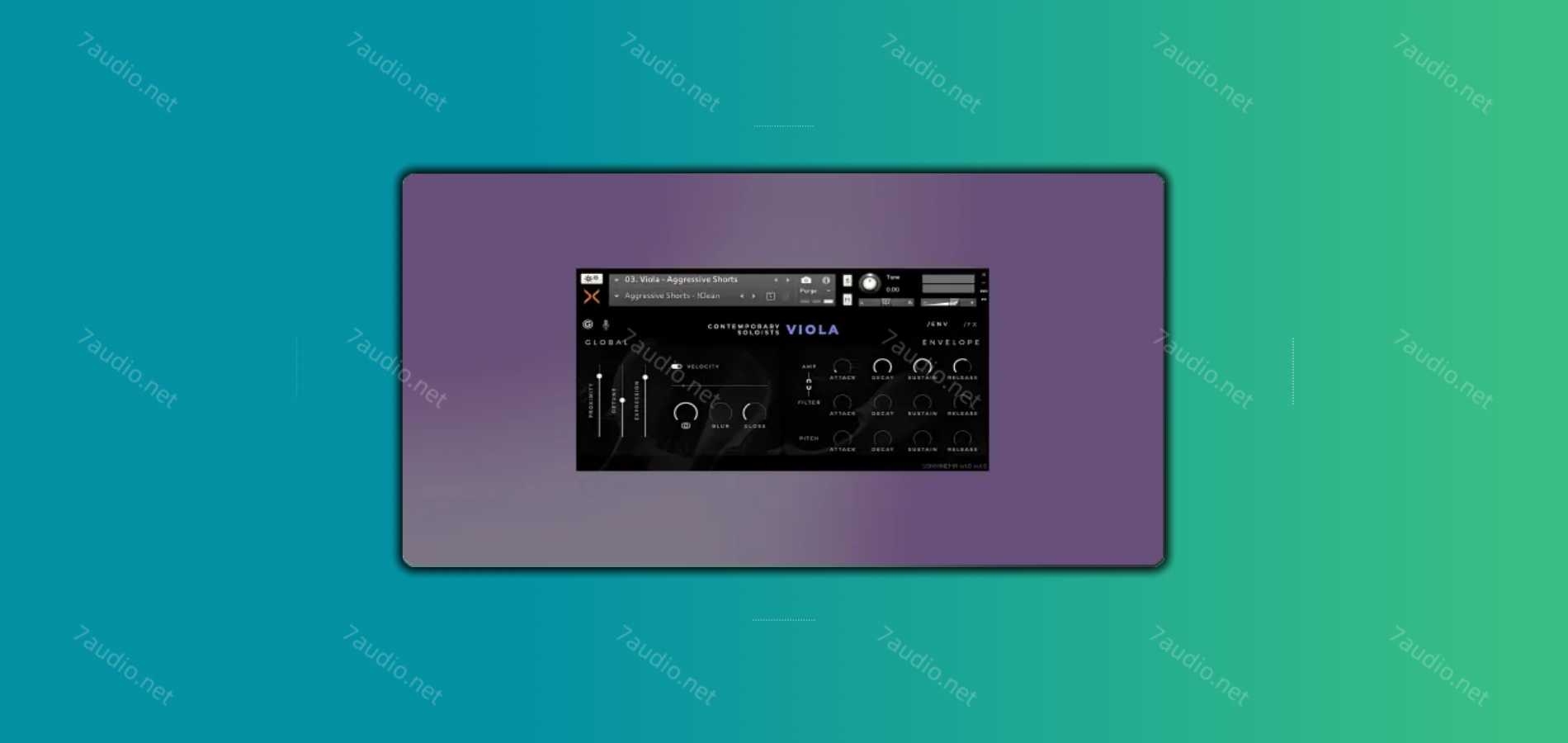 独奏中提琴音源 Sonixinema Contemporary Soloist Viola Kontakt-7audio