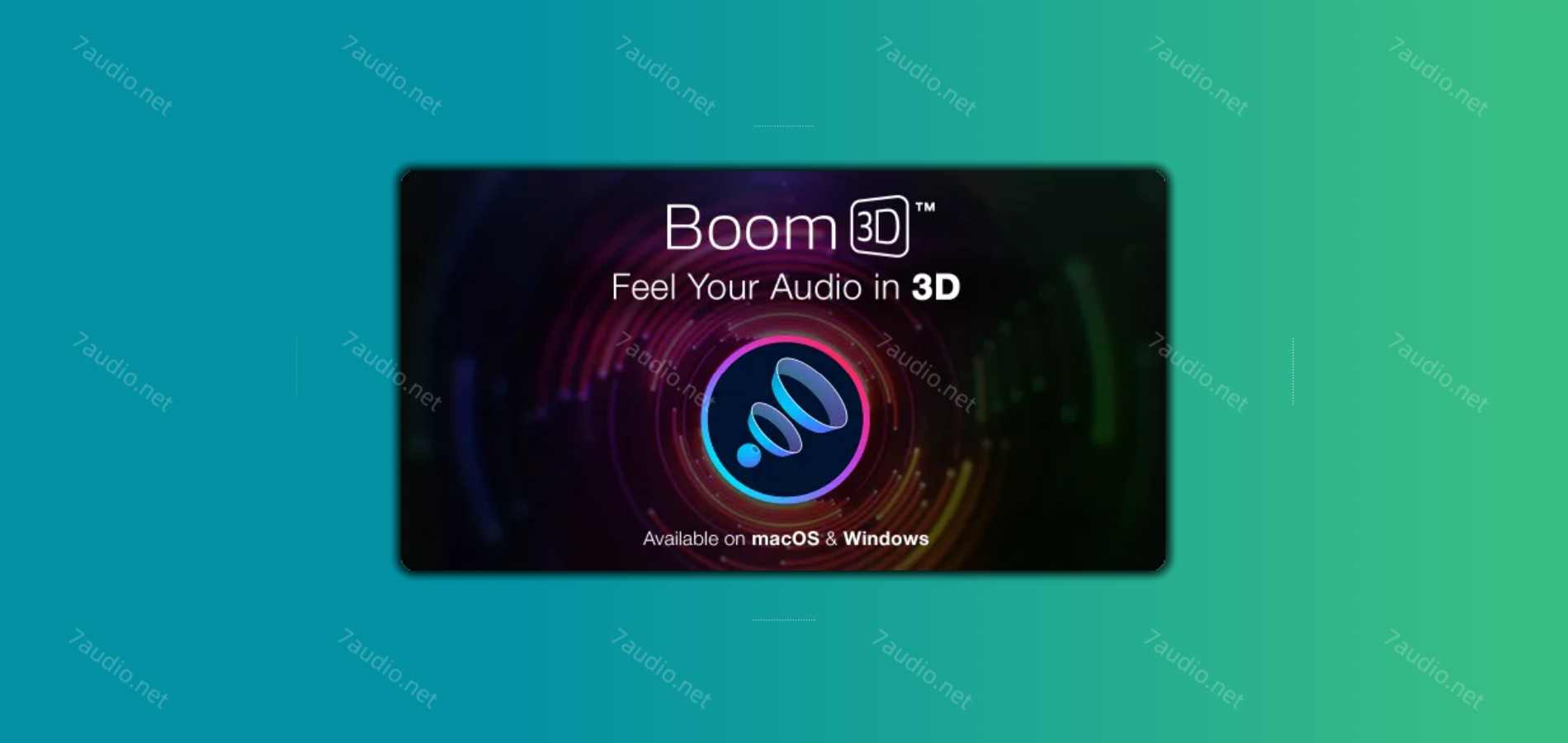 专业音效增强软件 Global Delight Boom 3D v2.0.0 WIN-7audio