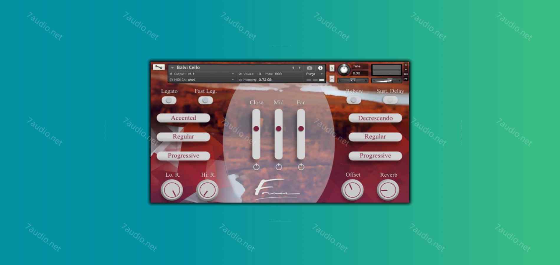 大提琴连奏音源 David Forner Balvi Cello KONTAKT-7audio