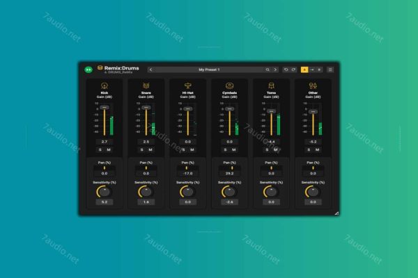 实时鼓组分离插件 Acon Digital Remix Drums v1.0.1 MORiA MacOS-7audio