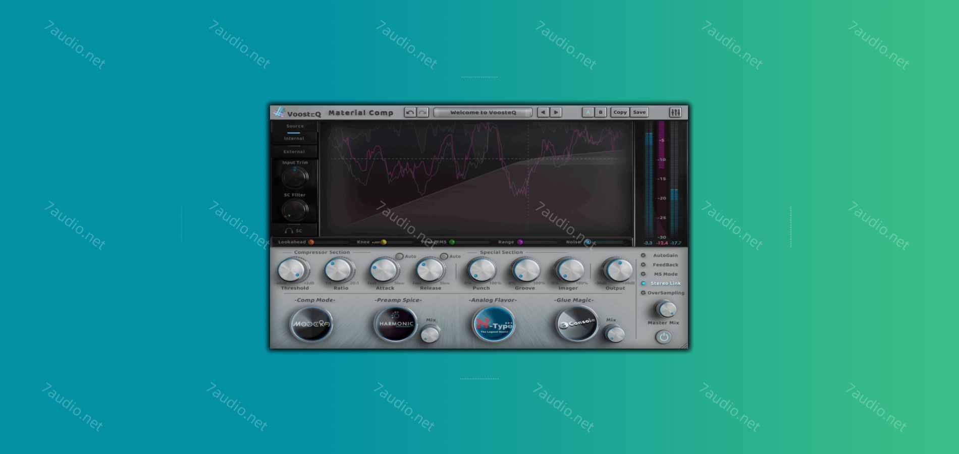 模拟电路压缩效果器 VoosteQ Material Comp v1.7.10 WIN&MAC-7audio